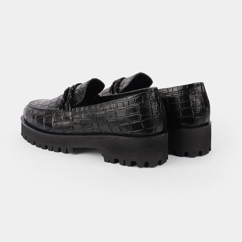 CHUNKY LOAFERS MPC3 - BLACK (WITH FREE SHOE HORN)