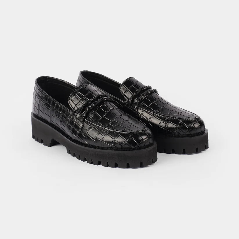 CHUNKY LOAFERS MPC3 - BLACK (WITH FREE SHOE HORN)