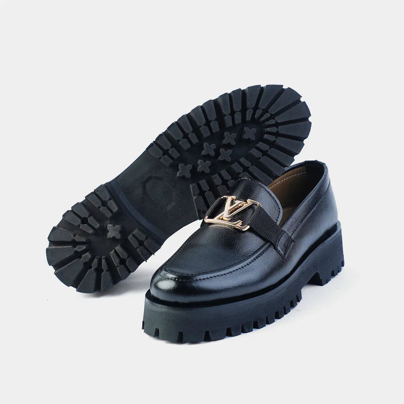 CHUNKY LOAFERS M2 - BLACK (WITH FREE SHOE HORN)